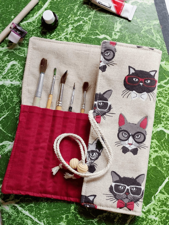 Étui à Pinceaux - Kit et Cats